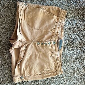 Torrid tan/rust button down shorts